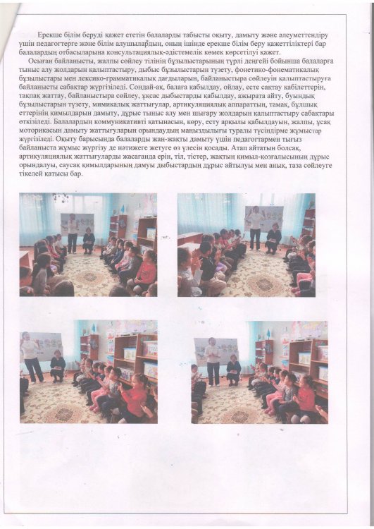 Ерекше білім беруді қажет ететін баланы қолдау ерекшеліктері. Логопед - Олжатаева З.А.